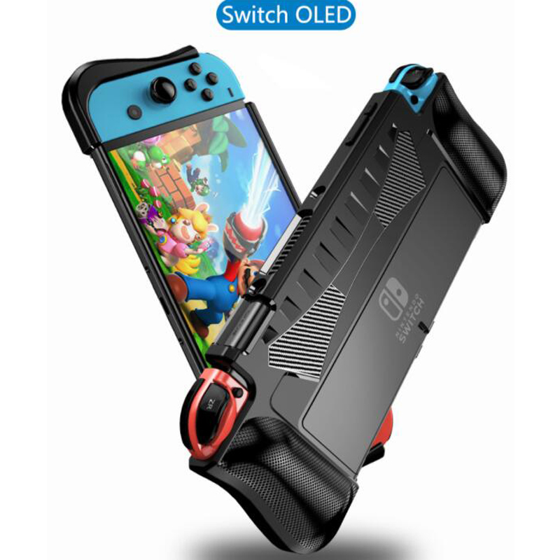 Capa protetora para Nintendo Switch, TPU Grip Shell, Dockabel Case, conforto ergonômico, atualizado, Nintendo