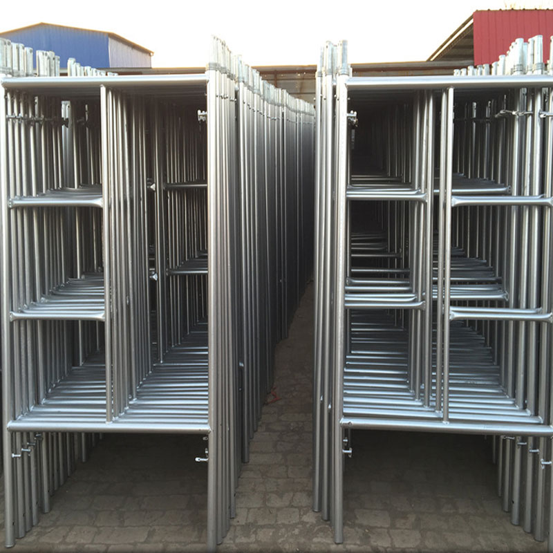 Andamio para caminar de acero personalizable Andamio de acero para sitio de construcción Andamio en forma de H galvanizado resistente