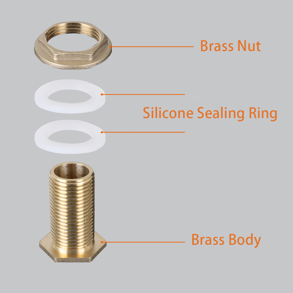 1/2" 1/4" Brass Water Tank Connector Silicone Gasket Copper Pipe Fish Tank Coupling Joint Garden Irrigation Pipe Hose Adapter