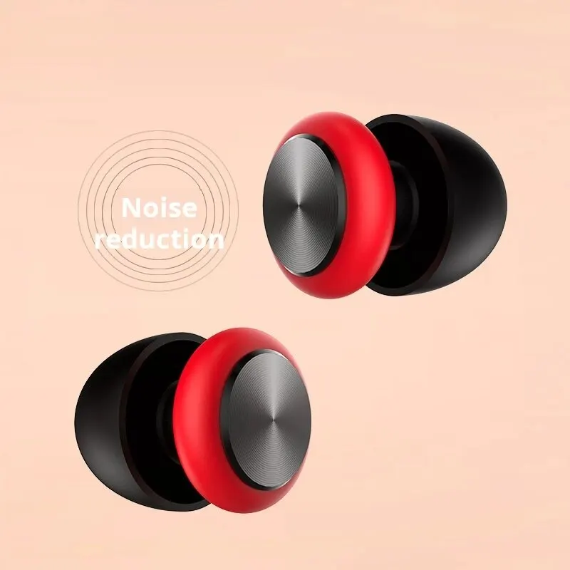 Tapones para los oídos tipo bala, portátiles, deportivos, aislamiento acústico para dormir, reducción de ruido, de silicona, reutilizables y lavables