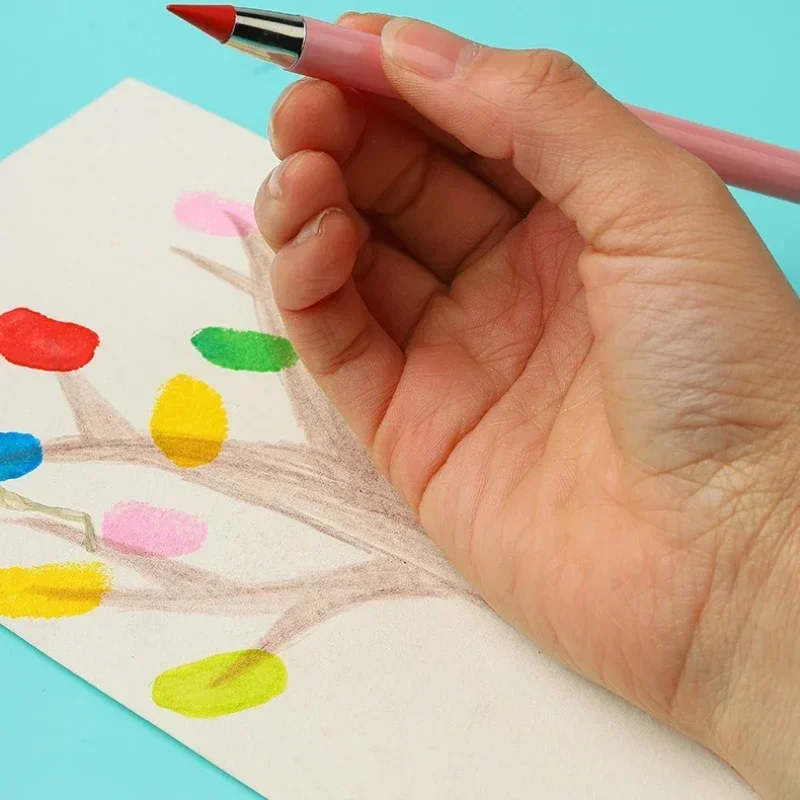 12 pçs conjunto infinito lápis multicolorido eternidade lápis sem tinta com borracha caneta escola papelaria desenho canetas materiais de arte
