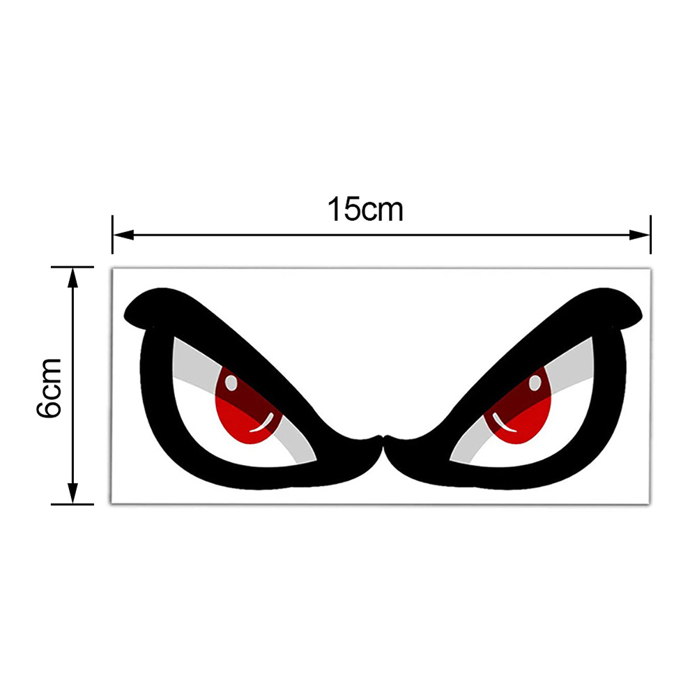 3D Simulation Shark Pattern Sticker Eye Rearview Mirror Car Reflective Sticker Motorcycle Sticker