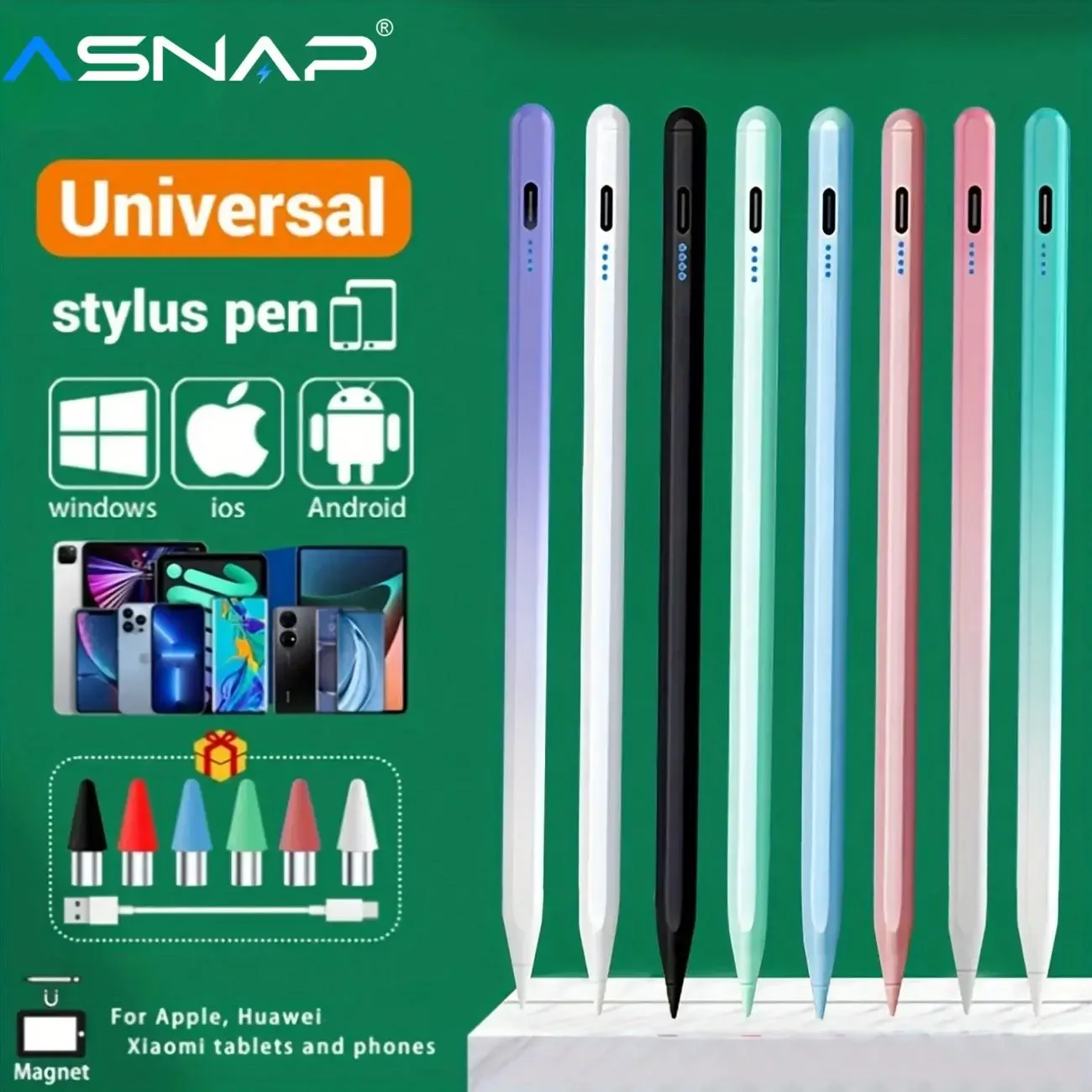 2025, universeller Tablet-Eingabestift für iOS, Android, iPad, Air, für Apple Pencil, schnelles Aufladen, magnetischer Touch-Stift für iPhone, Huawei