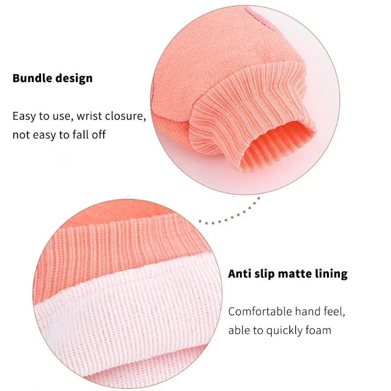 1pc banho para peeling spa esfoliante escova de chuveiro limpeza do corpo esfrega luva esfregar pele morta luvas toalha de chuveiro espuma massagem corporal