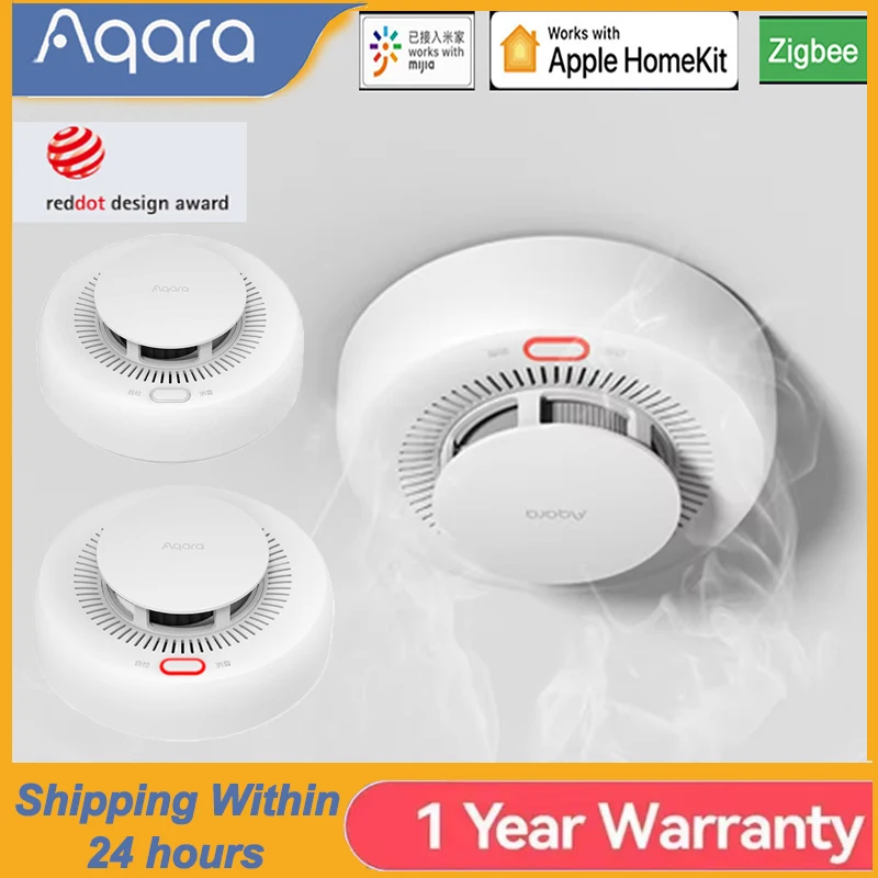 New Aqara Smoke Detector Zigbee Smart Fire Alarm Monitor Sound Alert Home Security APP Remote Control For Xiaomi Mi home Homekit