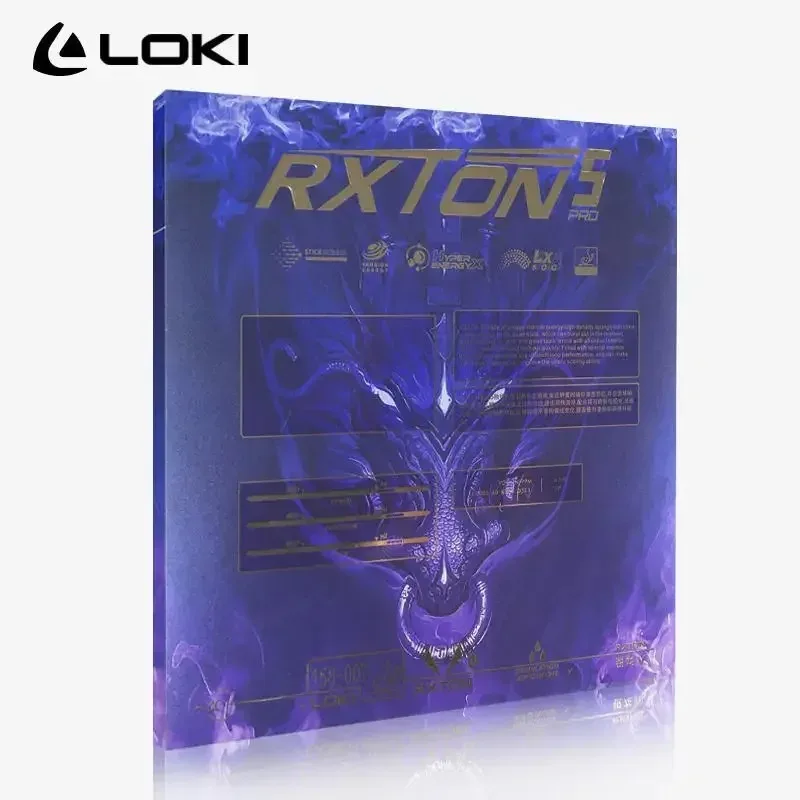 Loki rxton 5 pro borracha de tênis de mesa para raquete pegajosa e espinhas-em borracha de pingue-pongue aprovada pela ittf com esponja de alta densidade