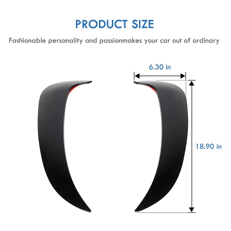 Pára-lamas da porta frontal para Dodge Charger, pá Fin aberturas, 2015-2021