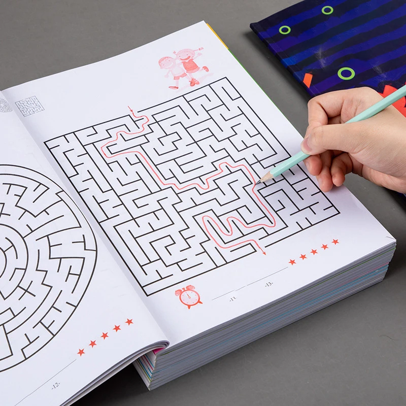 Laberinto para niños, libro de juegos, entrenamiento de concentración para estudiantes, desarrollo intelectual, juguetes educativos de Aprendizaje Temprano, regalos para niños