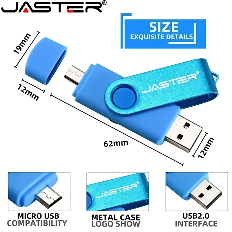 JASTER TYPE-C unidad Flash USB de alta velocidad OTG Pen Drive 256GB 128GB 64GB USB Stick 32GB Pendrive Flash Disk para Android Micro/PC