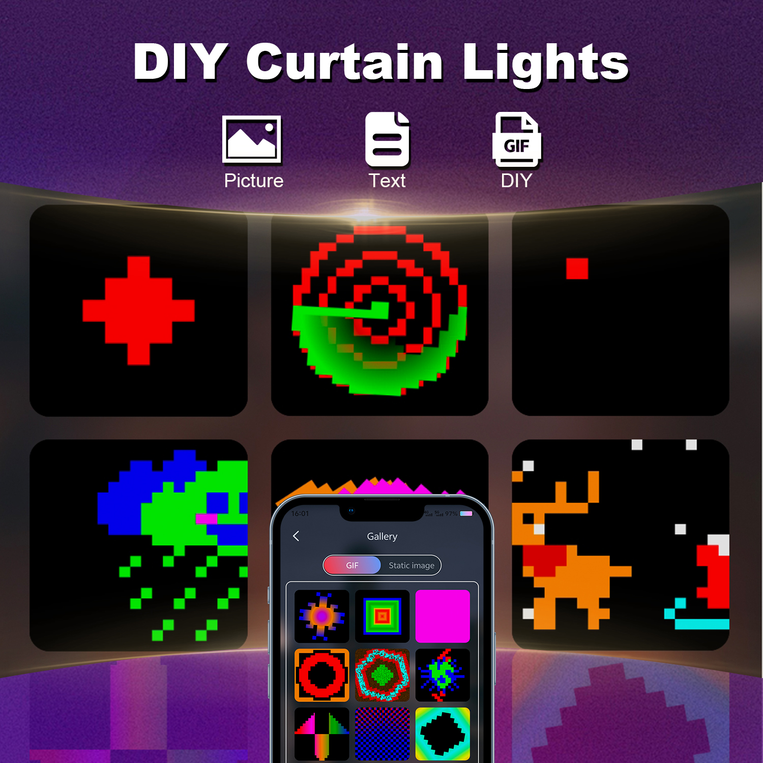 400leds luzes de cortina inteligentes bluetooth app led string rgb luzes de fadas diy mudança música exibição para janela decoração do quarto