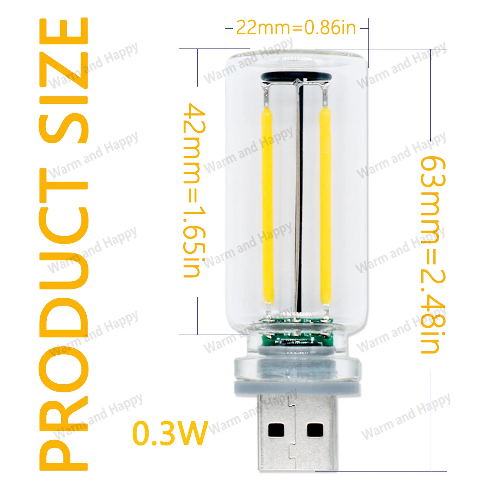0.3W DC5V USB Dimming Touch Light Source LED Retro Edison Bulb Mobile Power Light Night Light Bedside Light Computer Lighting