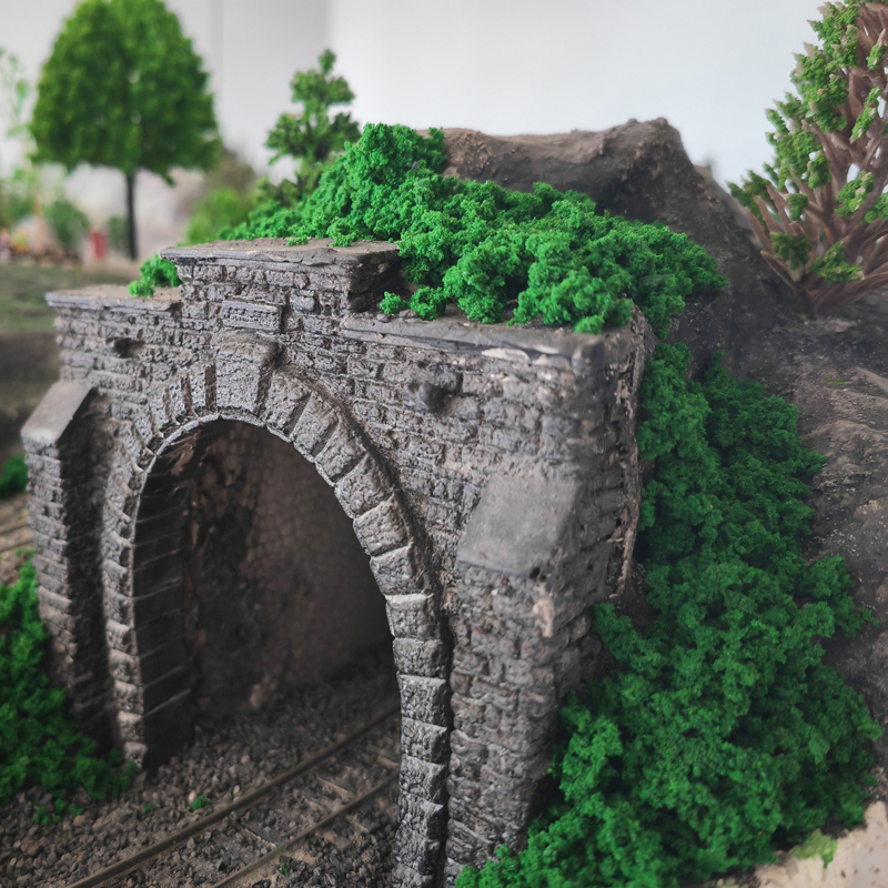 30G Baum Pulver Modell Schwamm Cluster für Büsche Sträucher niedrigen Boden Abdeckung DIY Szene Material Grüne Pflanze Tufted Railrod layout