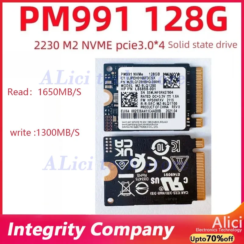 Original nuevo PM991/PM991a 128GB 256G 512g 1TB 2230 PCIe 3,0x4 NVME para Samsung Microsoft Surface SSD