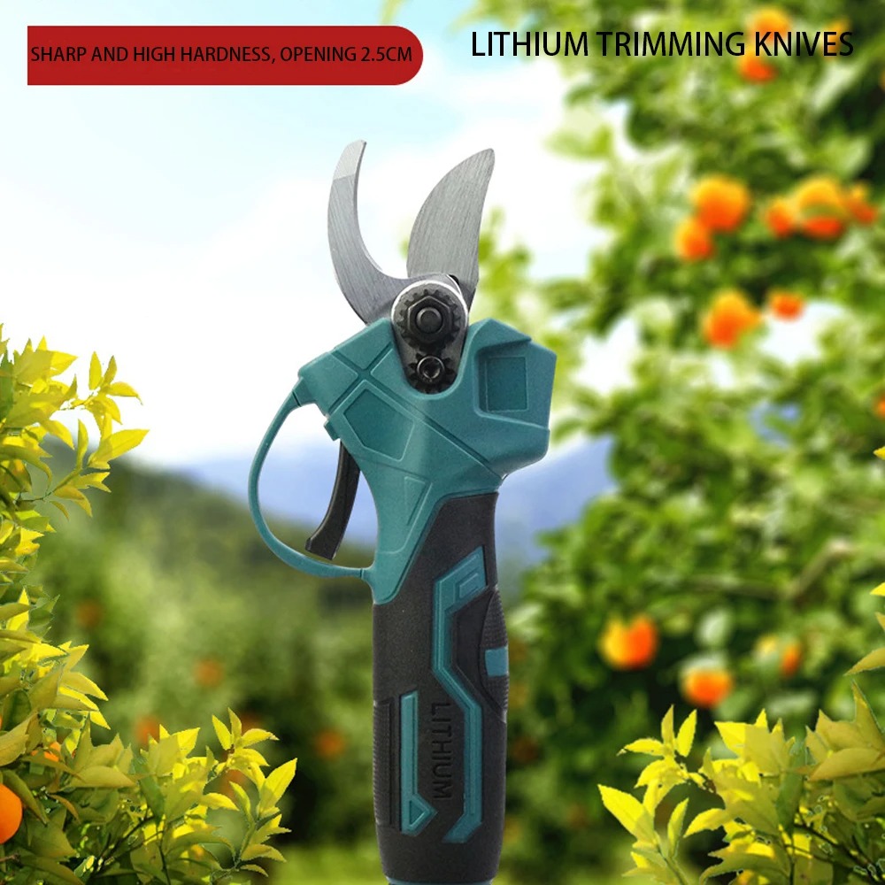30MM Electric Pruning Shears Professional Cordless Electric Pruning Battery Powered Tree Branch Pruner Electric Garden Scissors