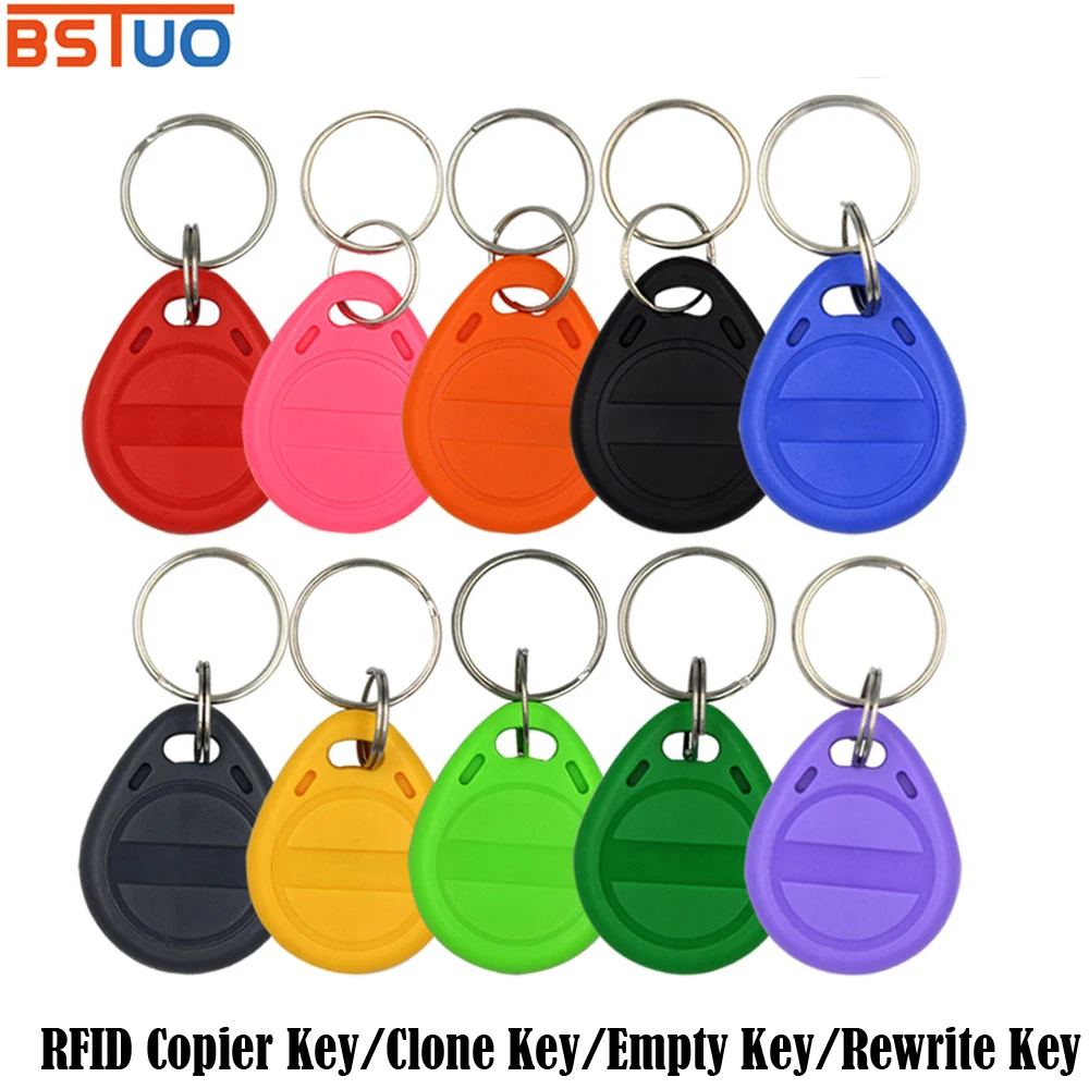 Copia de llave regrabable EM4305 125Khz, 10 piezas, reescritura EM ID T5577, llavero RFID, anillo de etiqueta clonada, acceso duplicado