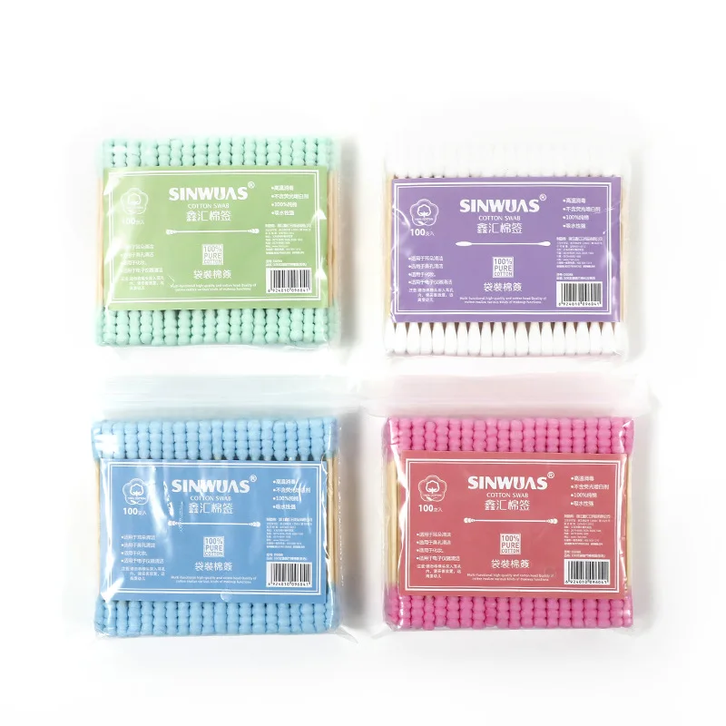 医療用綿棒,2頭,100,女性用メイク,ケアツール,鼻,耳のクリーニング,ピース/パック