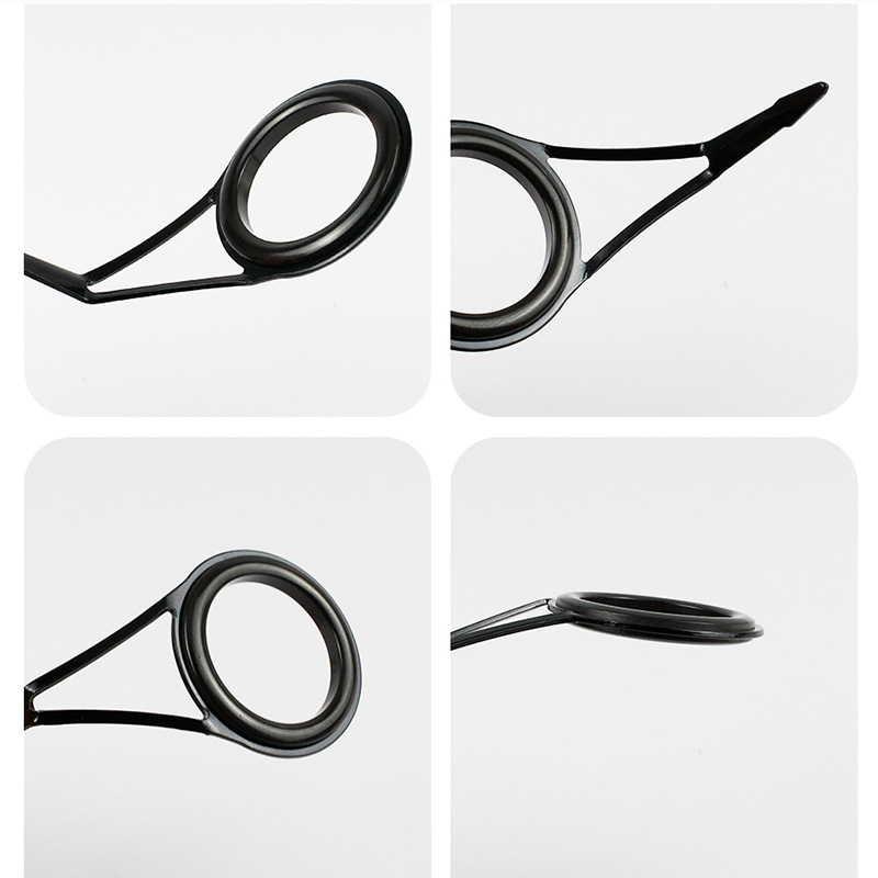 Guide de canne à pêche en acier inoxydable, anneau en porcelaine, bricolage, réparation de pointe de canne à pêche, accessoires, matériel de pêche Pesca, 8 pièces