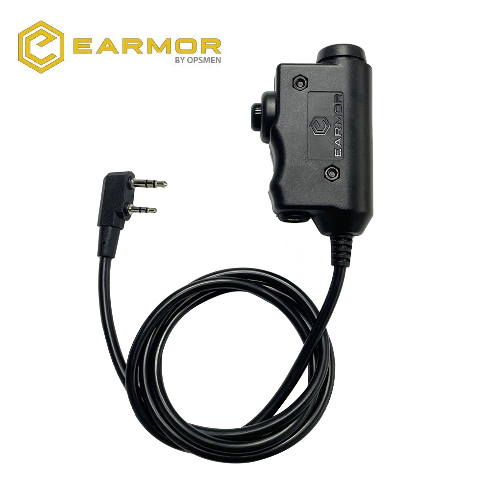 Original EARMOR M51 PTT Adapter Airsoft Tactical Headset Kenwood(for baofeng) Phone Plug 3.5MM AUX Tactical Headset Accessory