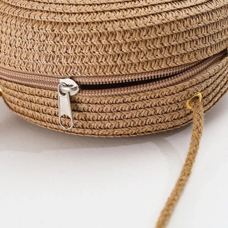 Gusure ฤดูร้อนทอฟางกระเป๋า Crossbody สําหรับผู้หญิงแฟชั่น Handmade หวายชายหาดกระเป๋าถือขนาดเล็กกระเป๋าเดินทางไหล่หญิง