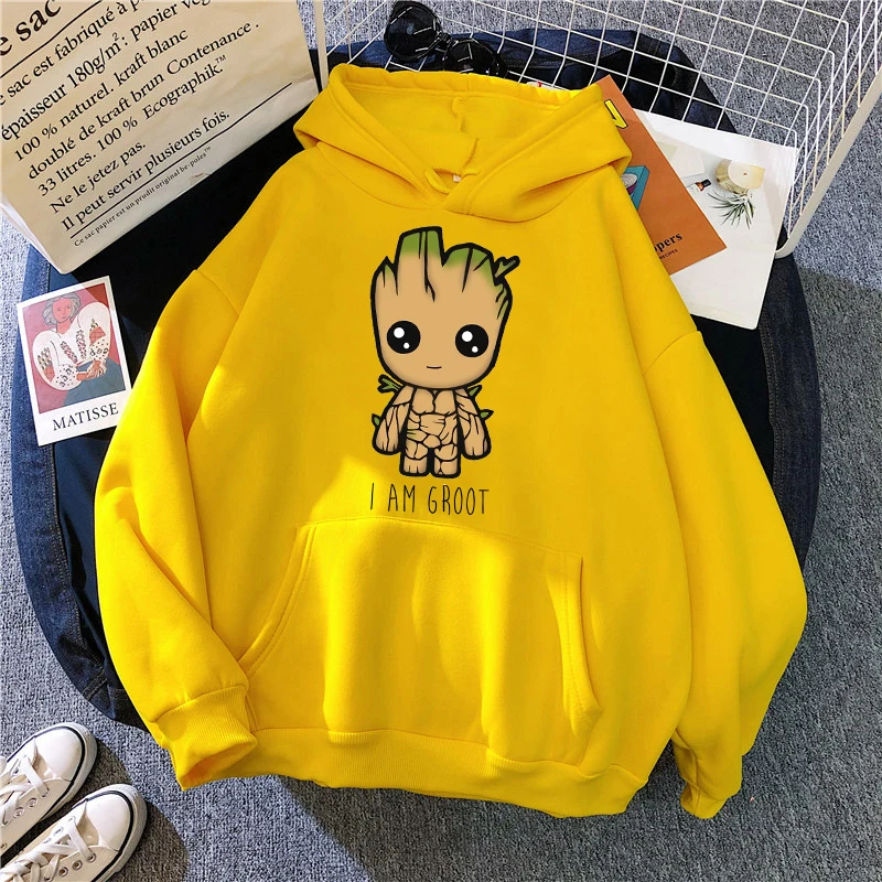 Sudaderas con capucha divertidas de Anime Groot para hombre, sudadera Unisex con estampado de héroe de película, Sudadera con capucha de alta calidad para bebé Groot, Tops con capucha de gran tamaño