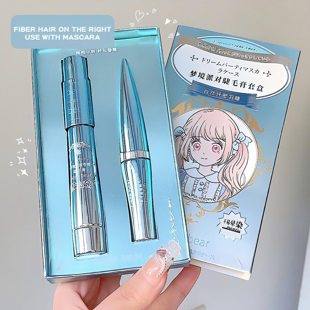 Gege Bear Dream Party Curly Black Sun Flower Mascara Cute Design All Day Long-Wearing Lash-Lengthening Thick Volume Eyelashes
