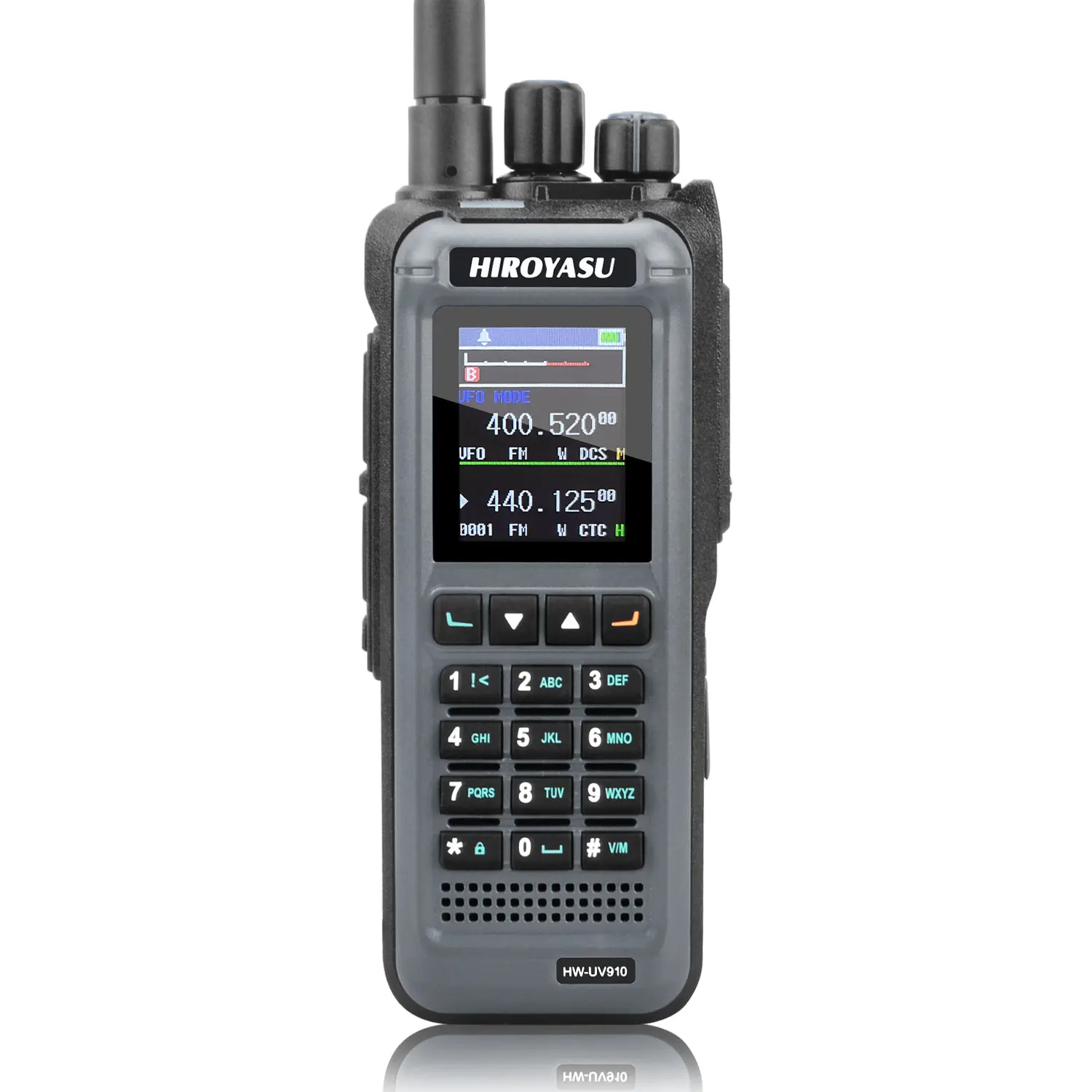 HIROYASU HW-UV910 20W V/UHF 136-174&400-480MHz 2M 70CM Radio Dual Band FM Walkie Talkie 18-999.999750MHz Air Band Rx Scrambler