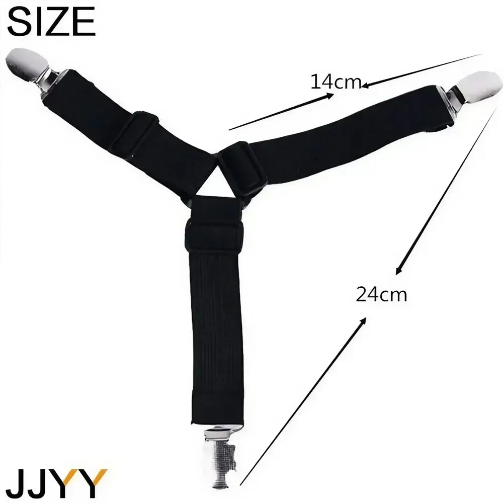 4PCS Dual คลิปผ้าปูที่นอน Fasteners Multi Purpose Grippers สําหรับยึดผ้าปูที่นอนโซฟา, ปรับได้ Anti-SLIP คุณลักษณะ