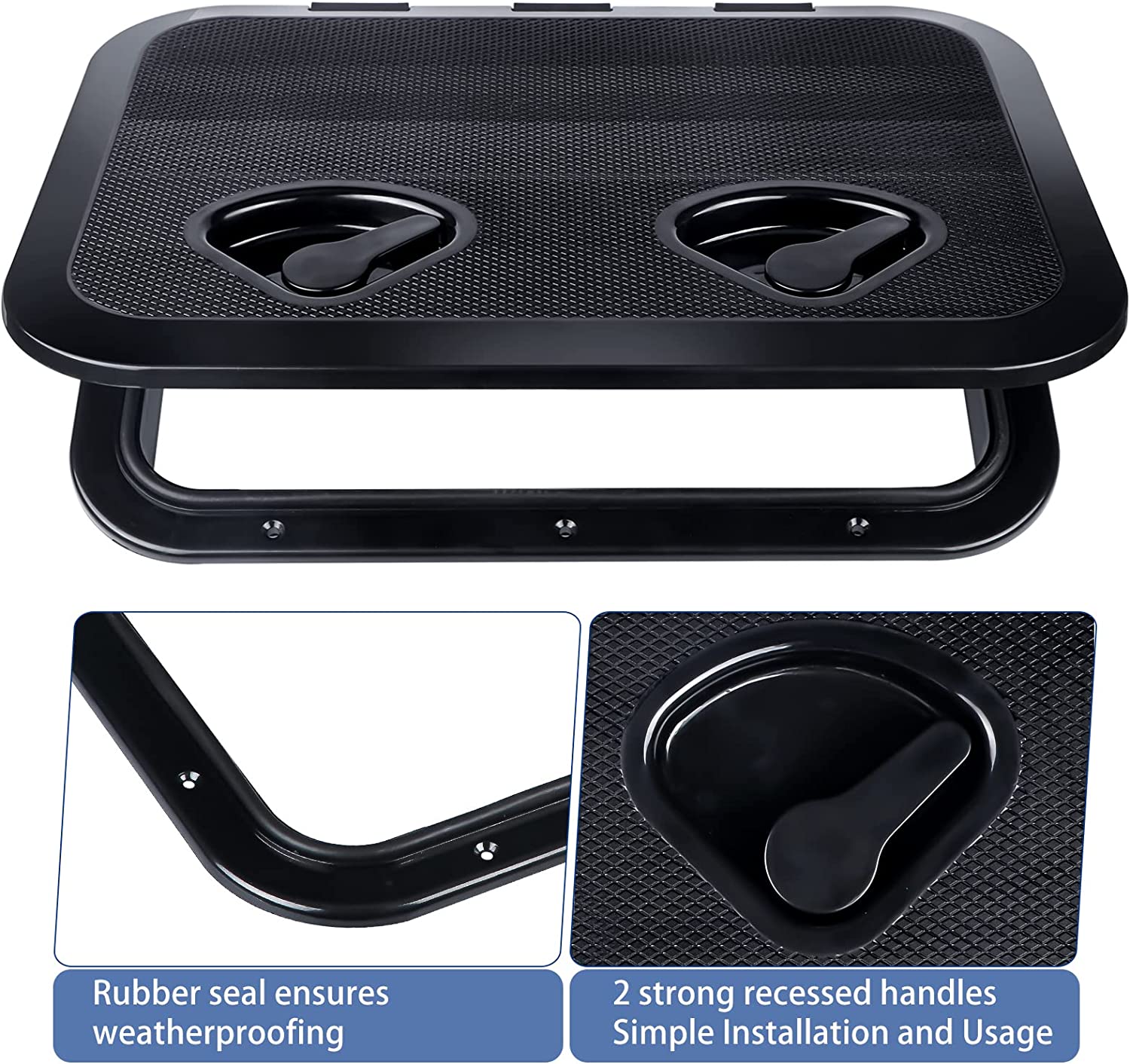 Bootszubehör ABS Deck Access Hatch Cover für Marine Boot Yacht RV wasserdicht Anti-UV rutschfeste Inspektion 240 x 358 mm