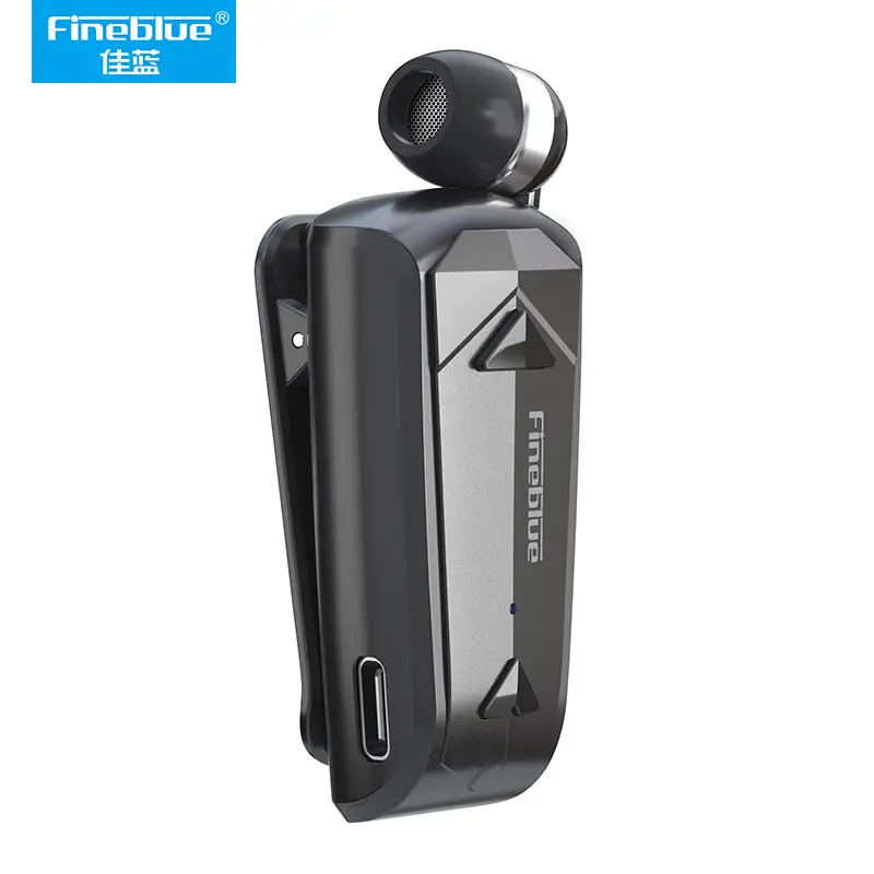 Fineblue F520 słuchawki Bluetooth bezprzewodowy zestaw słuchawkowy lotos jedno ucho chowane uszne zestaw głośnomówiący słuchawki Lavalier klips