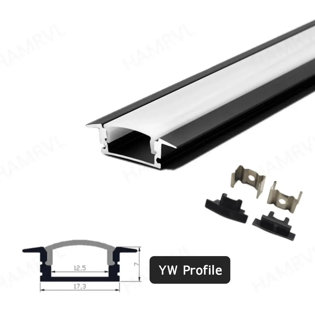 2–30 Stück/Packung LED-Aluminiumprofil, 0,5 m/Stück, U/V-Form, geeignet für 8–12 mm LED-Lichtleisten, Gehäuse, Kanal, Dekormaterialien