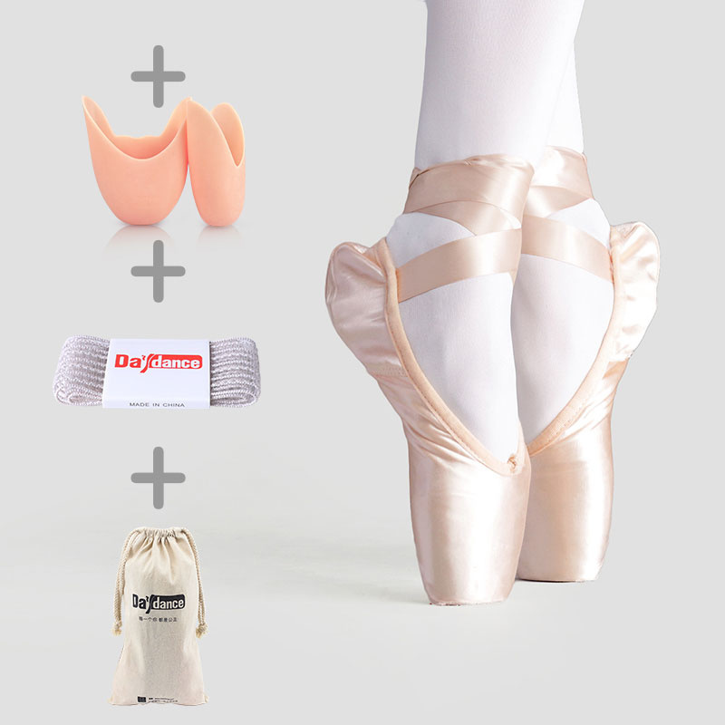 Zapatos de baile de Ballet para mujer, zapatillas profesionales de lona satinada con cintas, para niño y adulto