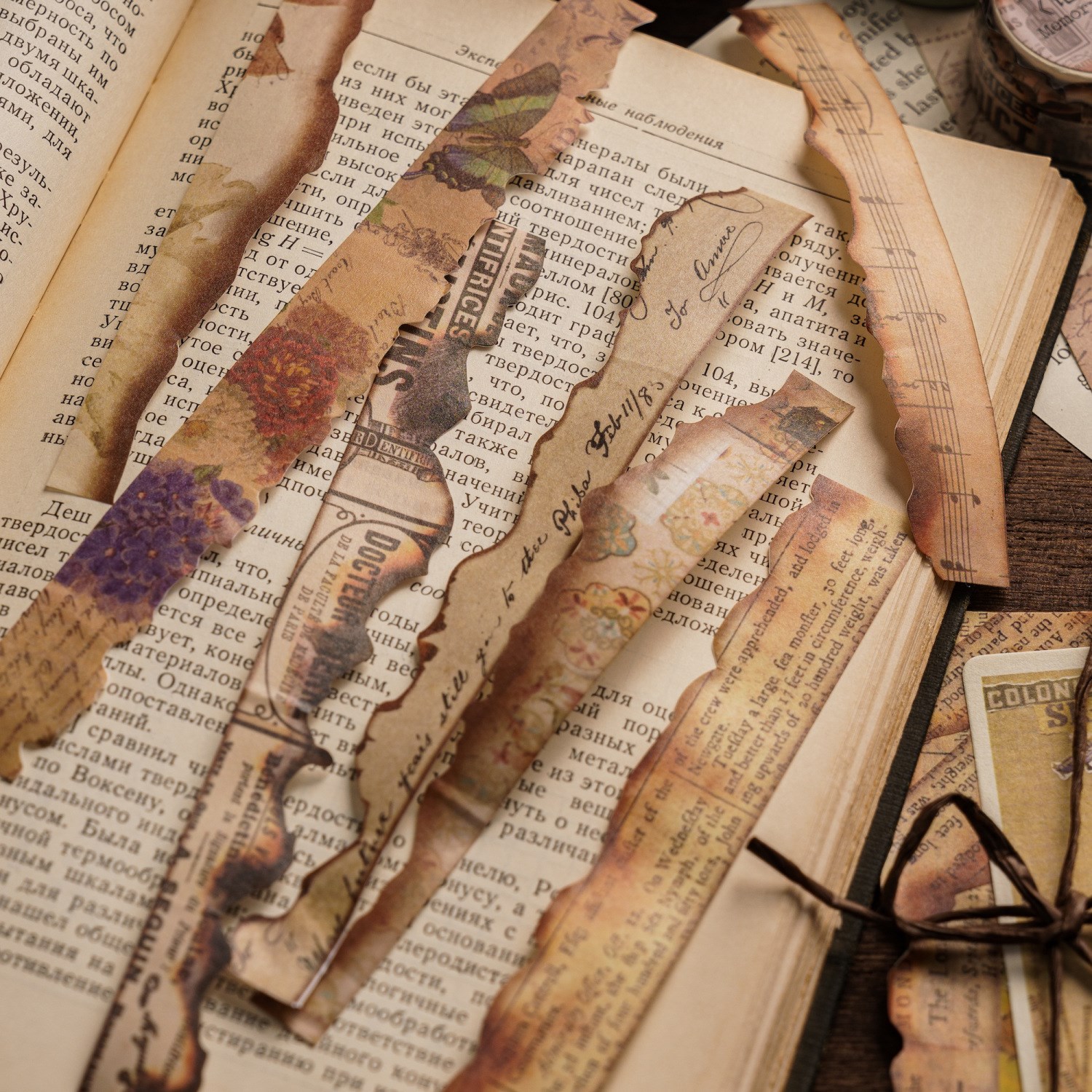 빈티지 오래 된 구운 Washi 테이프 골동품 찾고 스크랩북 마스킹 테이프 저널 일기 플래너 공예에 대 한 장식 접착 테이프