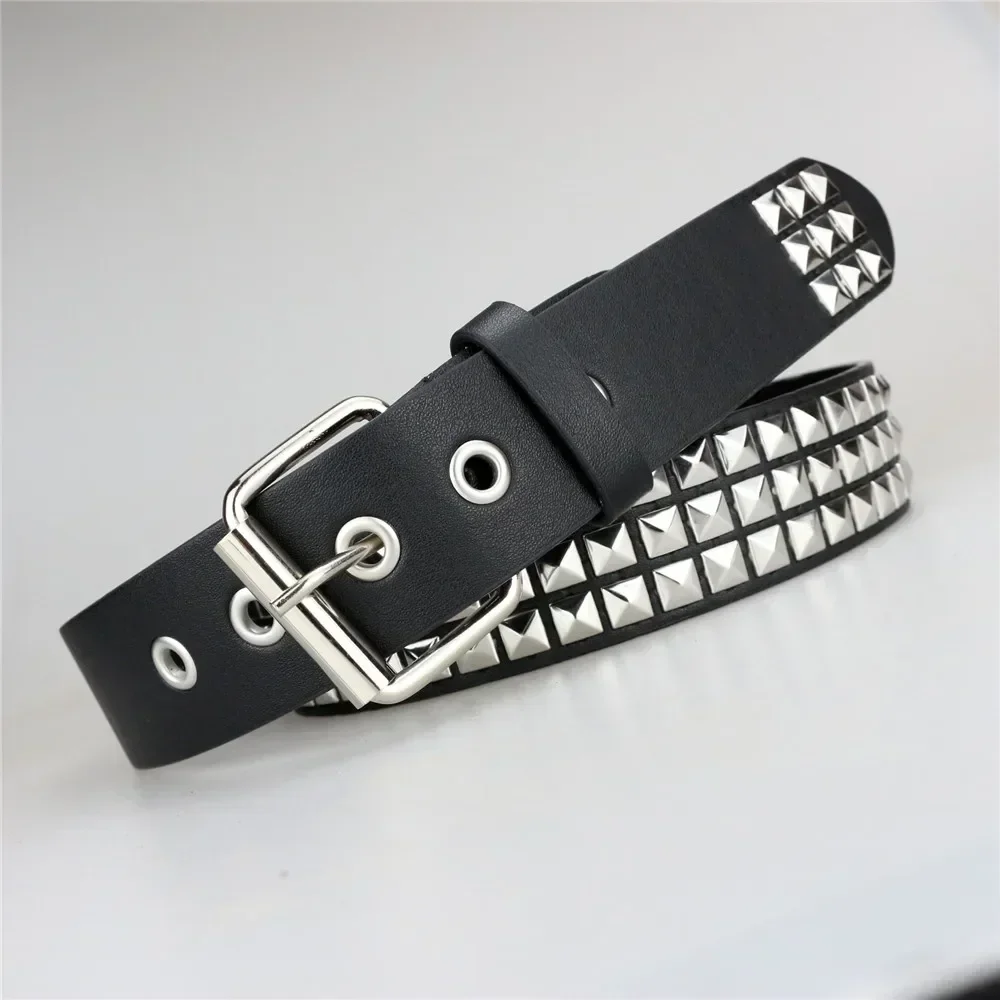 2024 neue Quadratische Perle Niet Gürtel Metall Pyramide Gürtel Männer und Frauen Punk Hardware Jeans Gürtel Y2K Gürtel Designer Gürtel frauen Gürtel