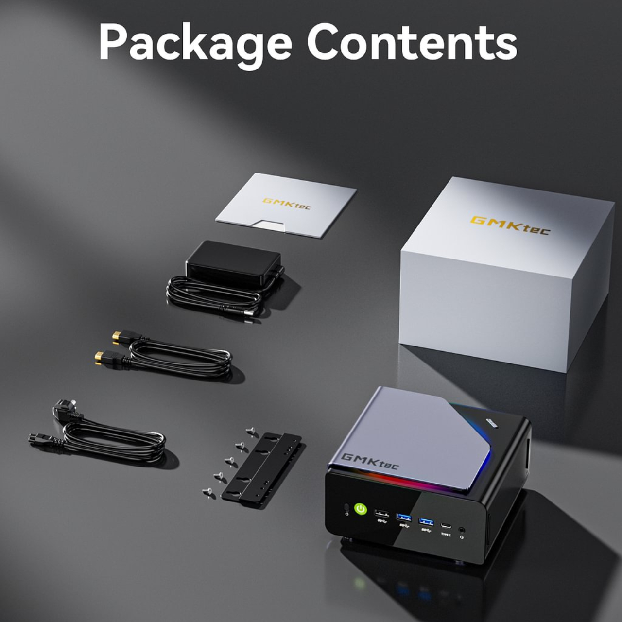 GMKtec K12 Gaming Mini PC AMD Ryzen 7 H 255(Upgraded 8745HS) Desktop Mini Computers Radeon 780M WiFi 6E/BT5.2, USB-C,  Barebone