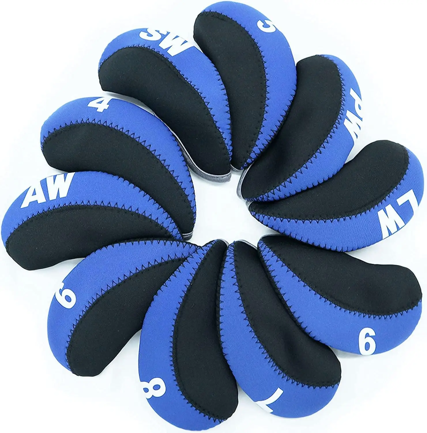 Cubiertas de cabeza de hierro para Golf, juego de 10 piezas, Protector de cabeza de Putter, ligero, duradero, portátil, Universal, palos de hierro