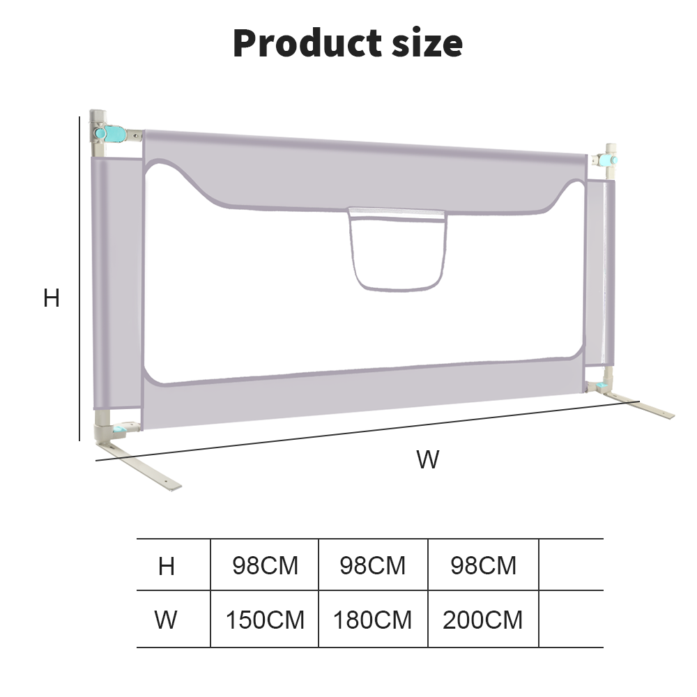 Clôture de lit de bébé, barrière de protection pour enfants, clôture de sécurité Anti-chute, barrière de lit de sécurité pour bébé, 1 pièce