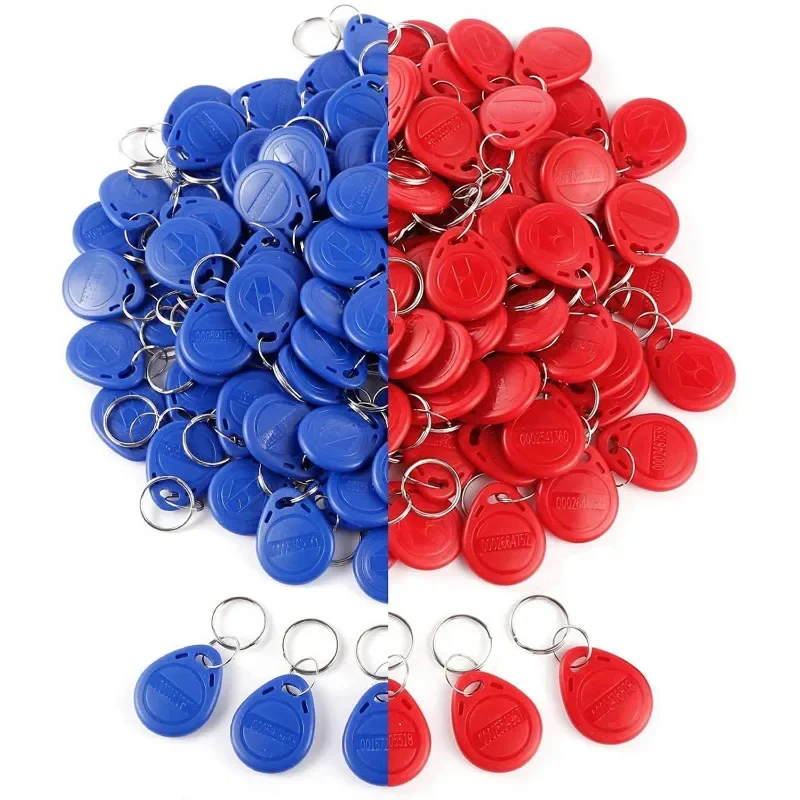 100 peças t5577 em4305 125khz regravável gravável reescrever duplicado chave rfid fob cartão de identificação de proximidade token tag anel controle de acesso