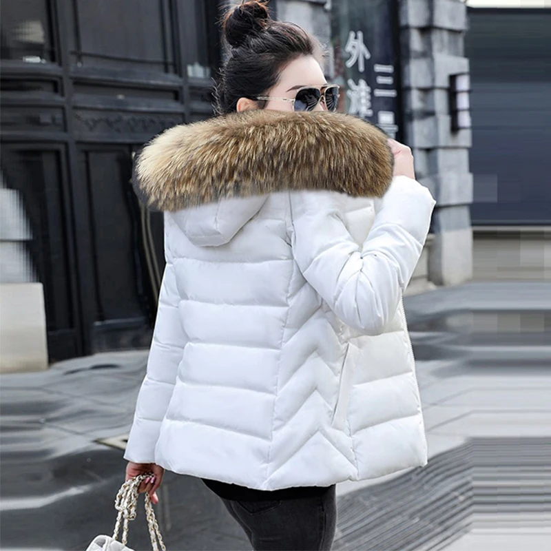 Abrigo con capucha para mujer, Parka cálida de piel grande, chaqueta acolchada de talla grande 5XL, otoño e invierno, novedad de 2024