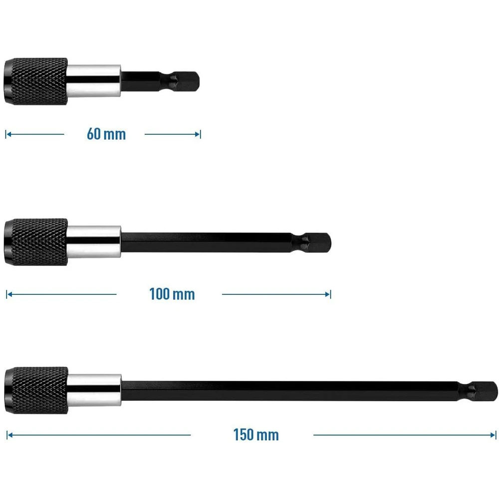 60/100/150mm Zeshoekige Quick-release zelfsluitende Verlengstuk Elektrische Boor Driver Quick Transfer staaf Schroevendraaier Tool Set
