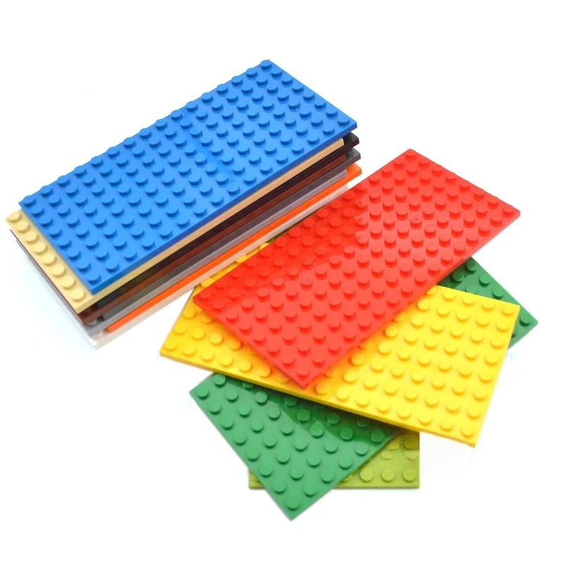 Plaque de Base classique MOC à 8x16 points, 5 pièces, blocs de construction de figurines de ville, pièces en briques compatibles avec 92438, jouets pour enfants, cadeau