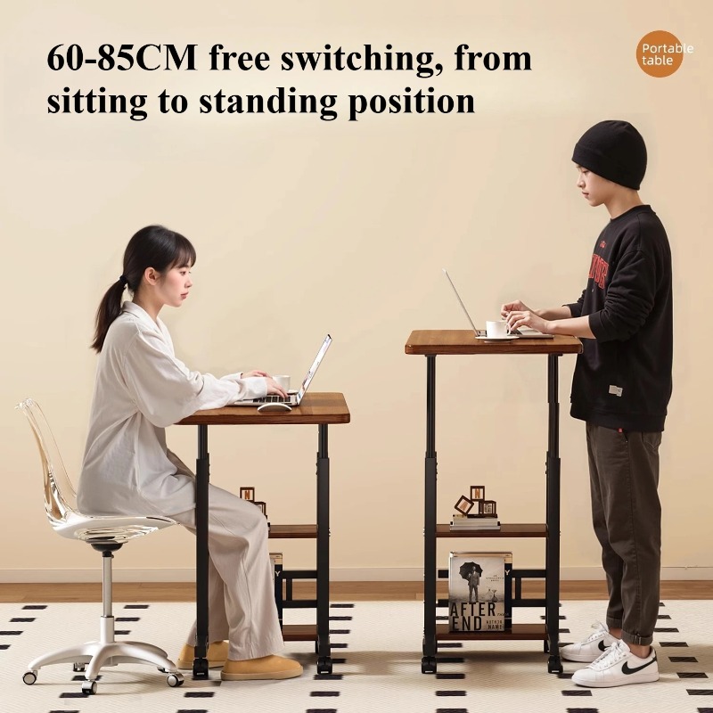 Multi-Functional Small Desk for Bedroom/Dorm/Home Office, Space-Saving Study Table for Students & Lazy Person​