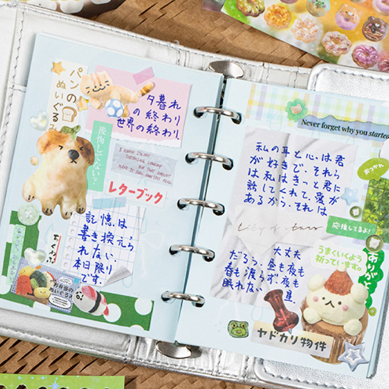 48 Teile/beutel Flash Sand Cut Film Aufkleber Buch Kreative DIY Handbuch Material Dekoration Telefon Fall Journal Sammelalbum Calenda