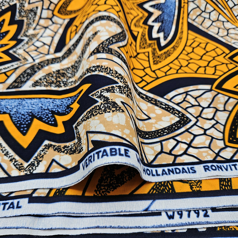 Seleção de tecido estampado em bloco de cera verdadeira cera holandesa 100% algodão têxtil, tecido batik nigeriano