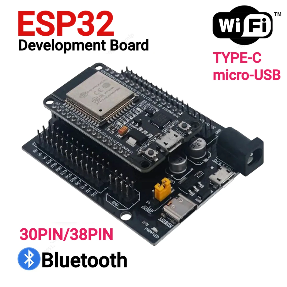 Placa de desarrollo ESP32 TYPE-C CH340C WiFi + Bluetooth ESP32-DevKitC-32 de doble núcleo de potencia ultrabaja ESP32 placa de expansión