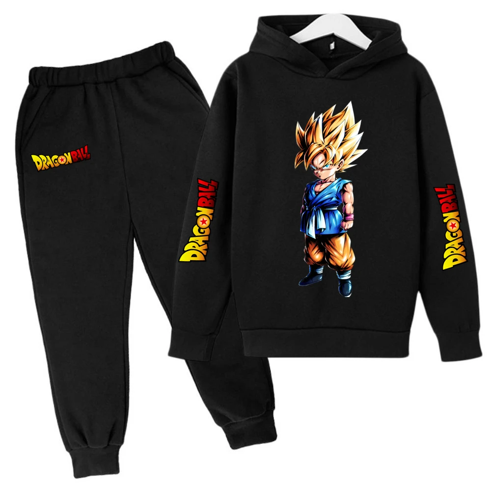 ストリートスーツ悟空ファッションガールボーイ服アニメドラゴンボール Z 冬子セット 2024 かわいい暖かいサイズ 100-160 トップス素敵な暖かい