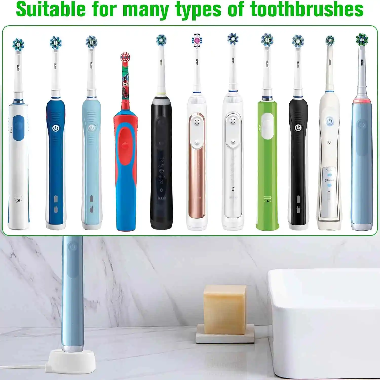 LISI Charger Fit voor Oral B Braun Elektrische Tandenborstel iO Serie 3 4 5 6 1000/3000/5000/7000/7500 Waterdichte Inductieve Basis