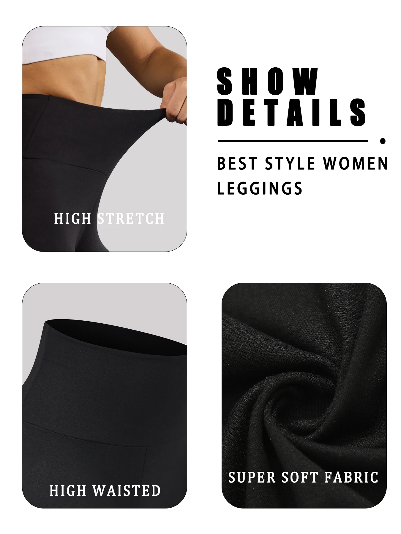 2er-Pack superweiche Damen-Leggings mit hoher Taille, Bauchkontrolle, kein durchsichtiges Workout, Yoga, Laufen, sportlich, Push-Up-Gymnastik-Leggings
