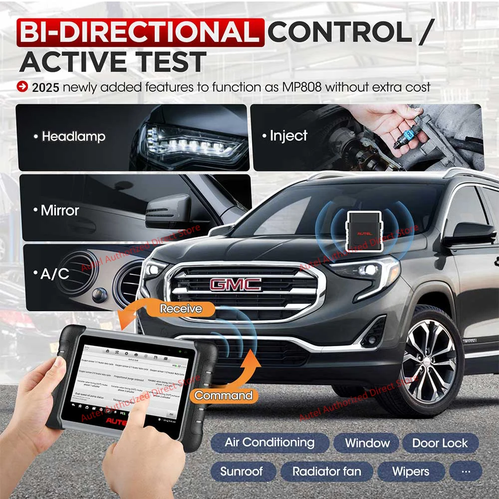 Autel maxicom mk808bt pro obd2 scanner ferramenta de verificação de diagnóstico do carro bluetooth scanner automotivo leitor de código obd2 pk mk808kbt mk808s