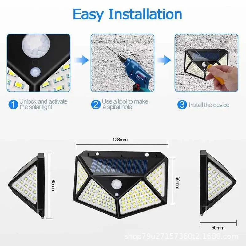 1-8PCs 모션 센서와 다기능 LED 태양 빛 야외 정원 안뜰 방수 장식 140 °   조명 벽 램프