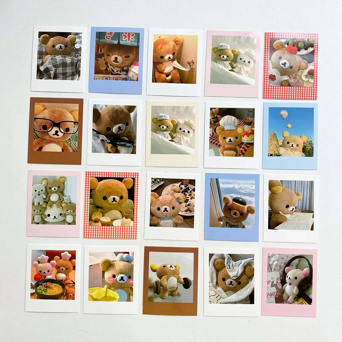 หมีน่ารัก Polaroid DIY Scrapbook Decor Memo Pads Vintage Kawaii Plush Photo การ์ด Ins สไตล์หัตถกรรม
